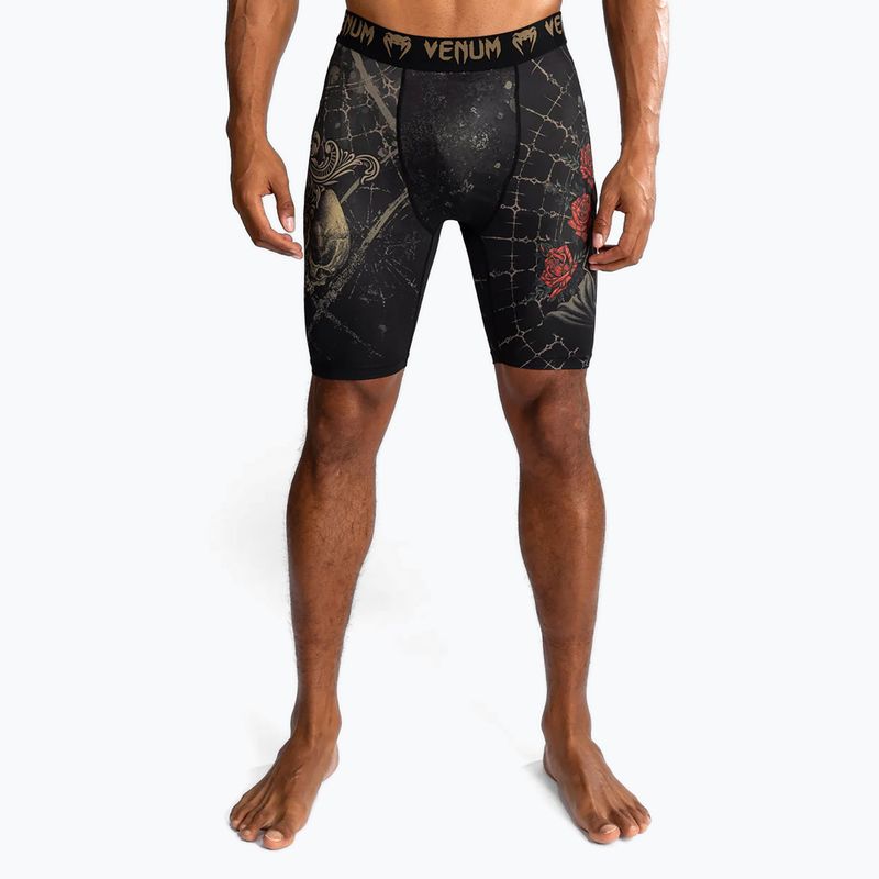 Pánske tréningové šortky Venum Santa Muerte 5.0 Men’S Vale Tudo Shorts deep black/gold