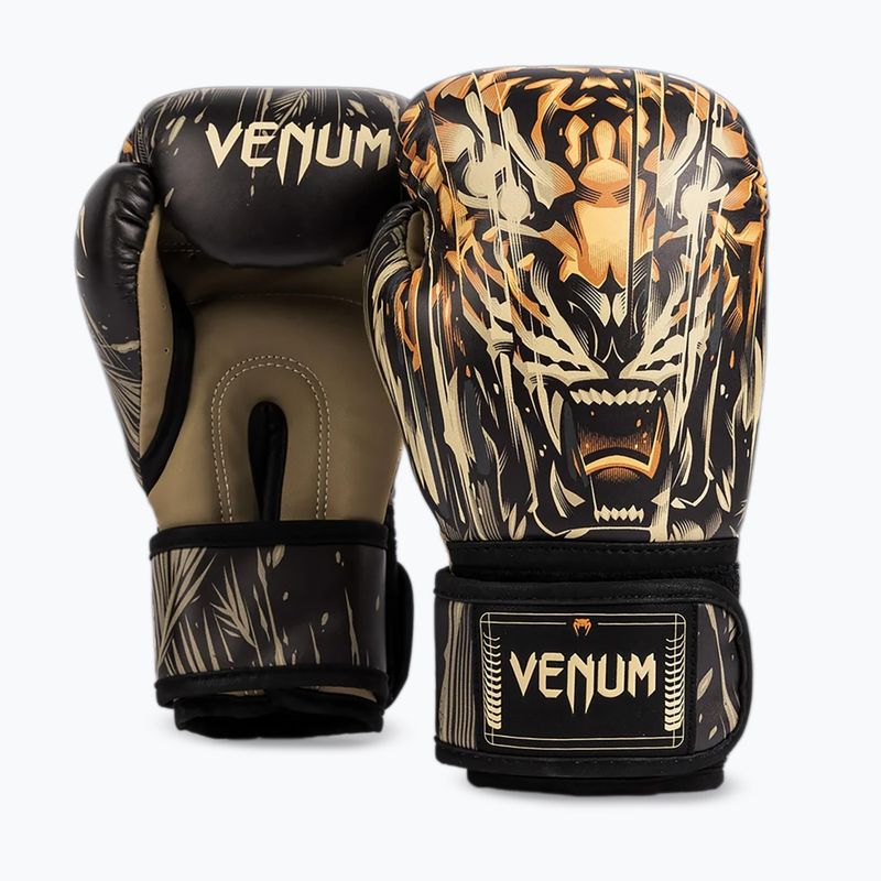 Detské boxerské rukavice Venum Tiger black/neon orange