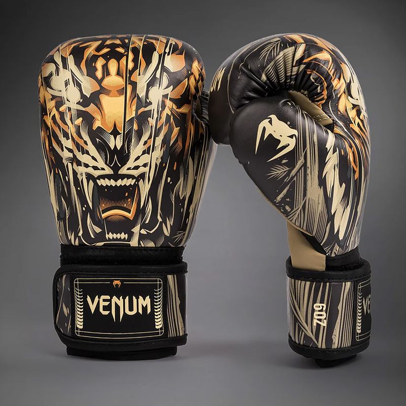 Detské boxerské rukavice Venum Tiger black/neon orange 2