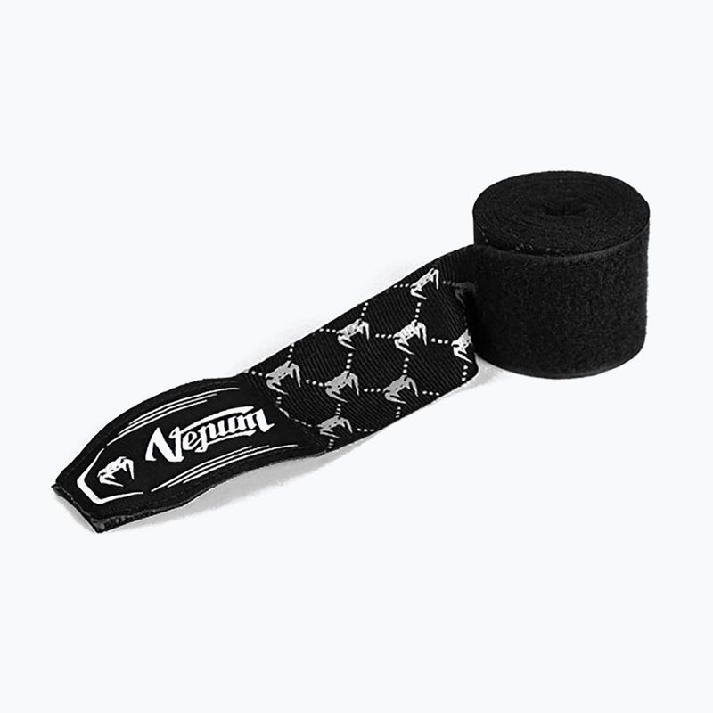 Boxerské bandáže Venum Hand Wraps black/white 3