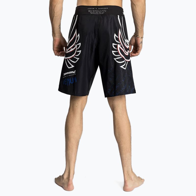 Pánske tréningové šortky Venum X Tekken 8 - Jin Kazama Fight Shorts blue/black/white 3