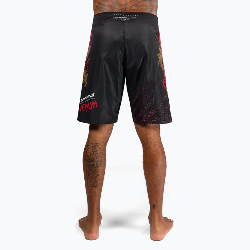 Pánske tréningové šortky Venum X Tekken 8 - Marshall Law Fight Shorts black/red/gold 2