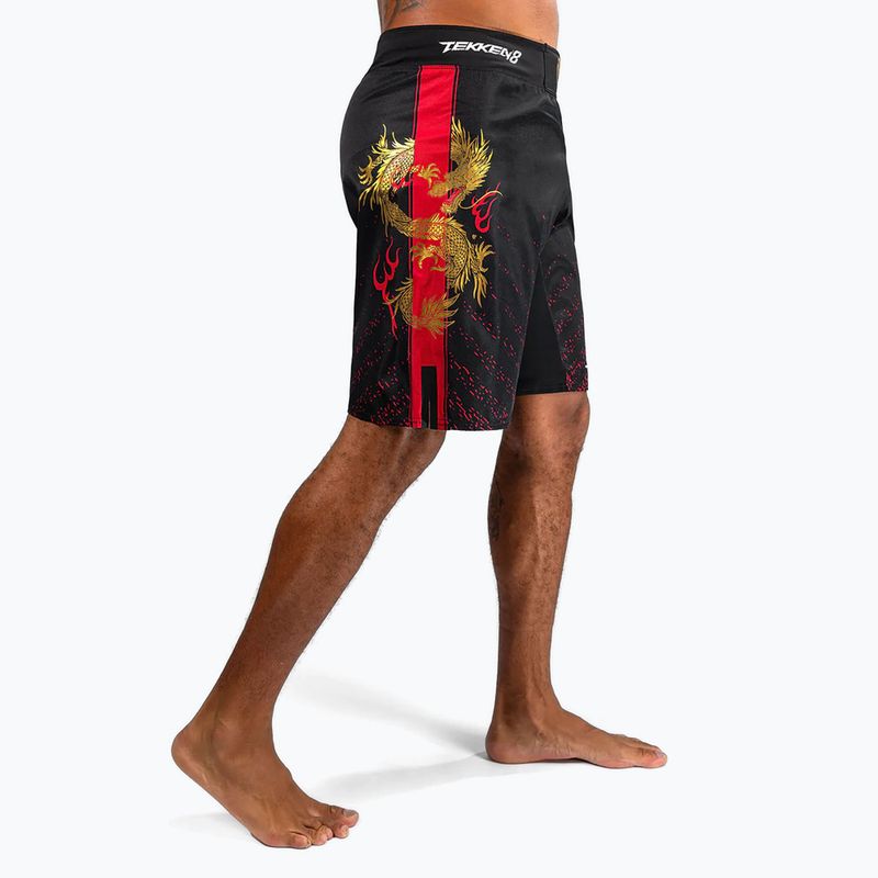 Pánske tréningové šortky Venum X Tekken 8 - Marshall Law Fight Shorts black/red/gold 4
