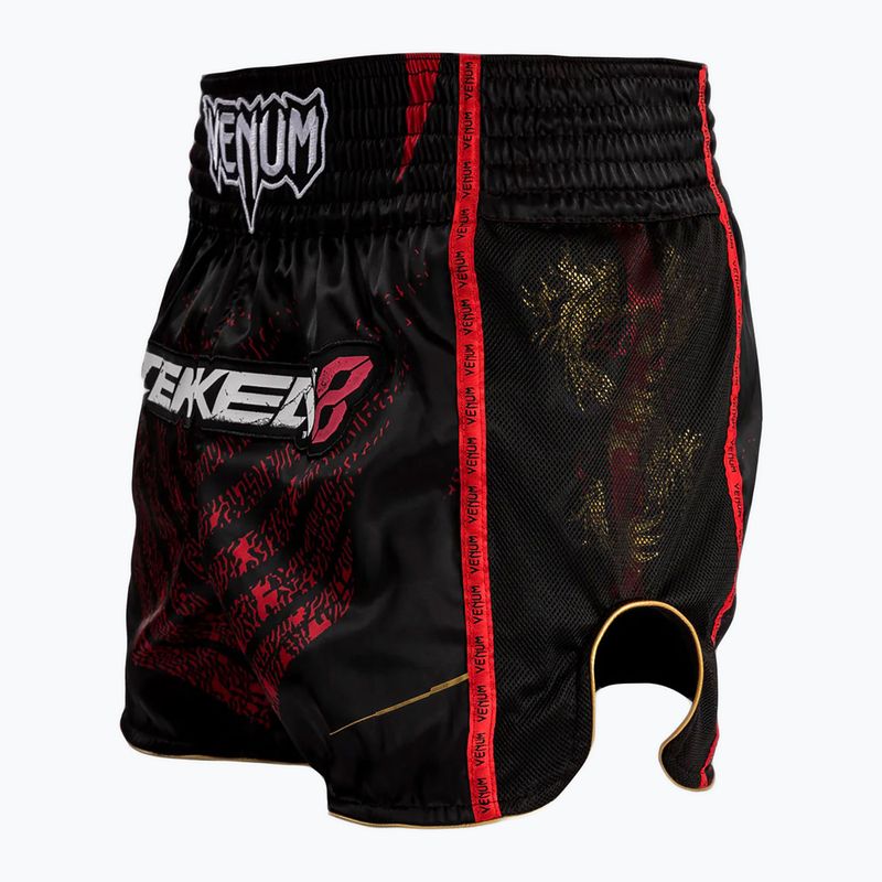 Pánske tréningové šortky Venum X Tekken 8 - Marshall Law Muay Thai Shorts black/red/gold 4