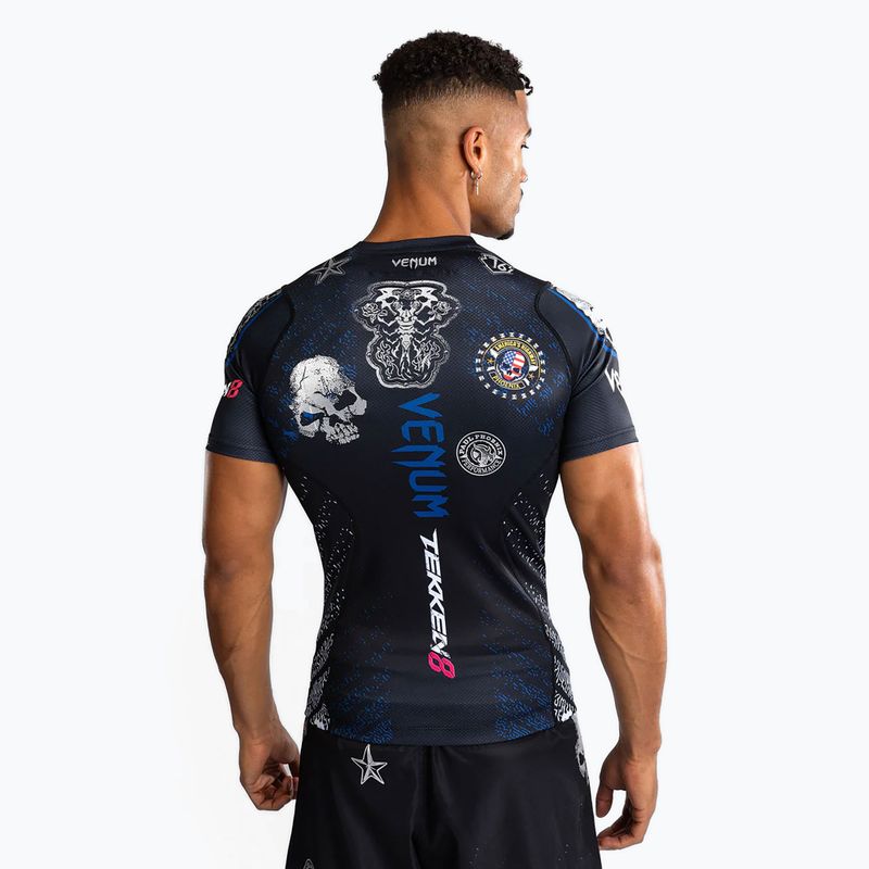 Venum X Tekken 8 pánsky Rashguard - Paul Phoenix Rashguard black/blue 3
