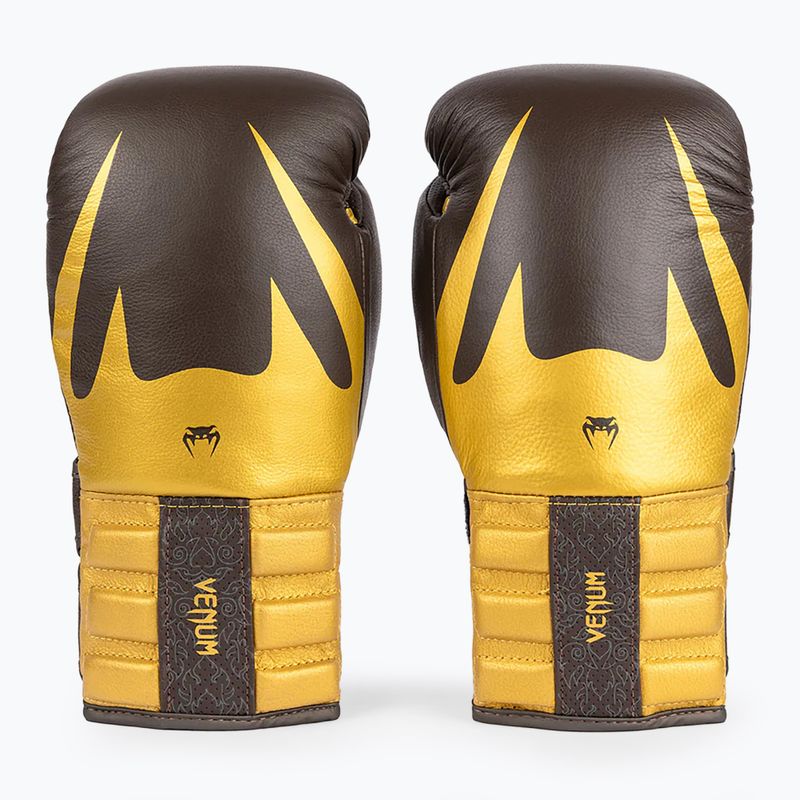 Boxerské rukavice Venum Reverso Boxing chocolate/gold