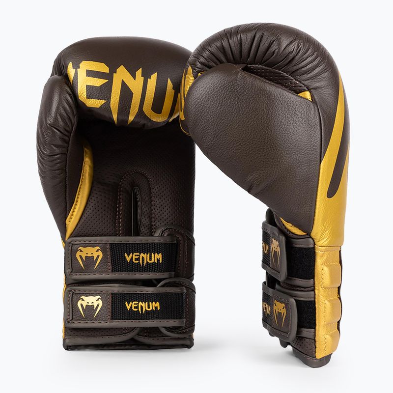 Boxerské rukavice Venum Reverso Boxing chocolate/gold 2