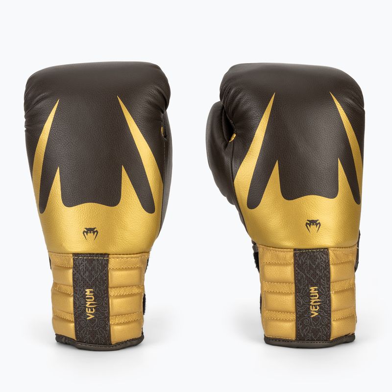Boxerské rukavice Venum Reverso Boxing chocolate/gold 2