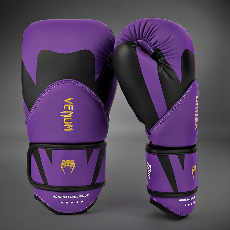 Venum Challenger 4.0 boxerské rukavice tmavo fialové 2