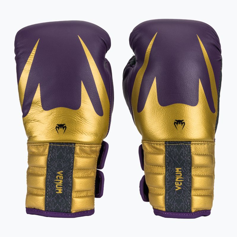 Rękawice bokserskie Venum Reverso Boxing dark purple/gold 2