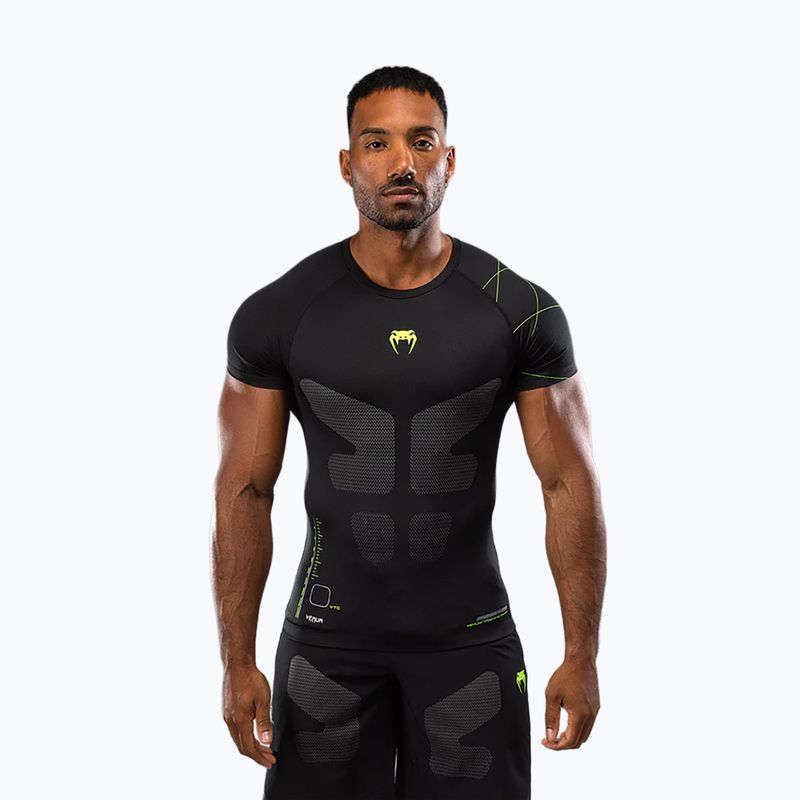 Pánske tréningové tričko Venum Training Camp 4.0 Rashguard black/neo green