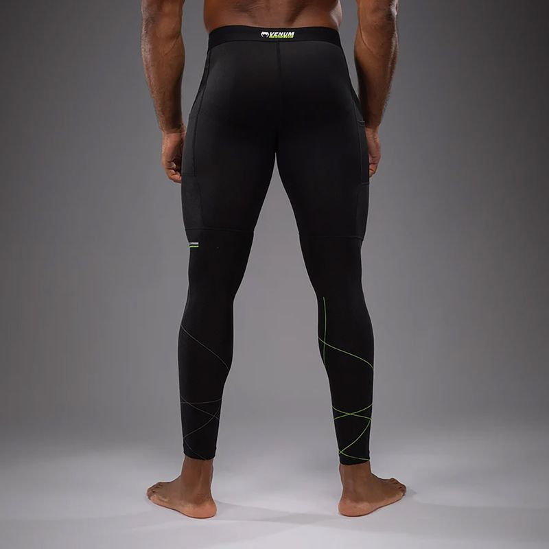 Pánske tréningové legíny Venum Training Camp 4.0 black/neo green 3