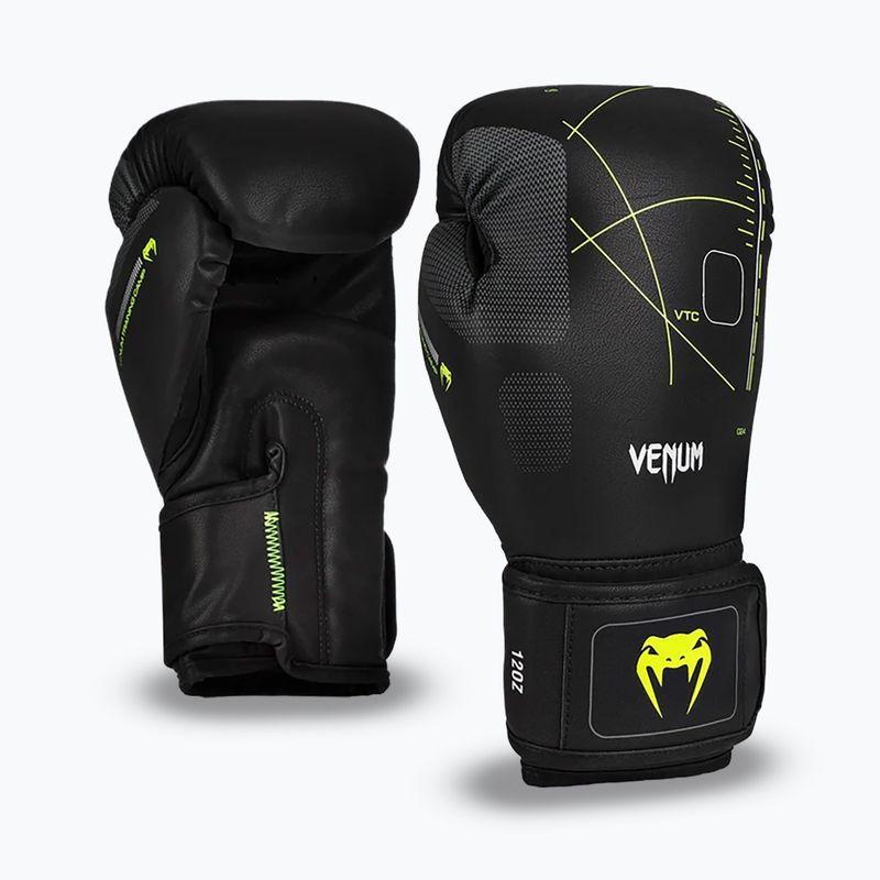 Venum Training Camp 4.0 čierne/neo zelené boxerské rukavice