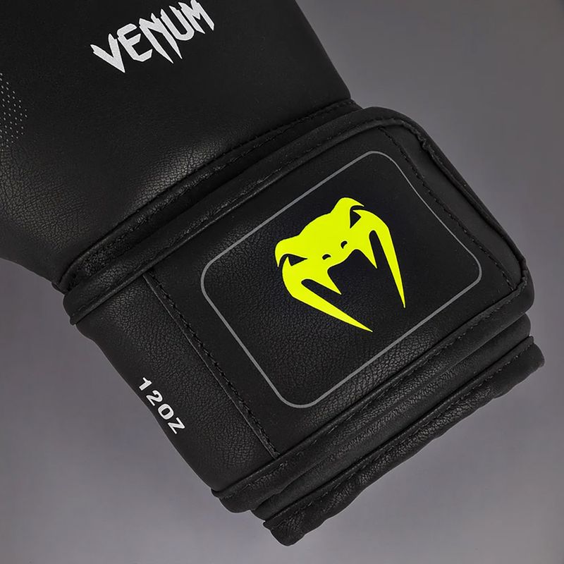 Venum Training Camp 4.0 čierne/neo zelené boxerské rukavice 5