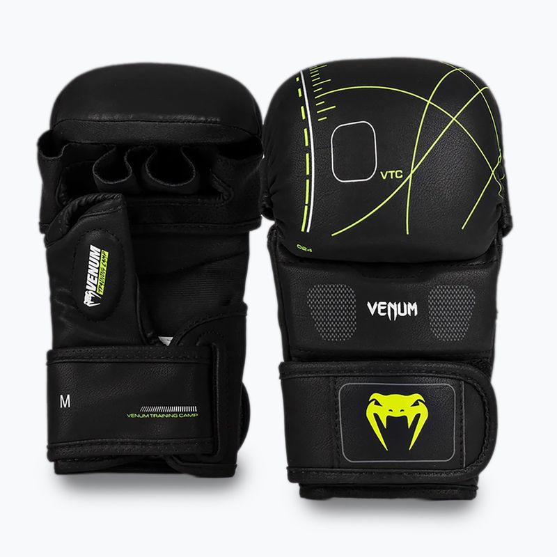 Sparingové rukavice Venum Training Camp 4.0 black/neo green