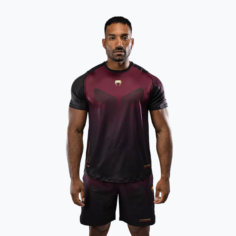 Pánske tréningové tričko Venum Tactical XT black/burgundy/gold 2