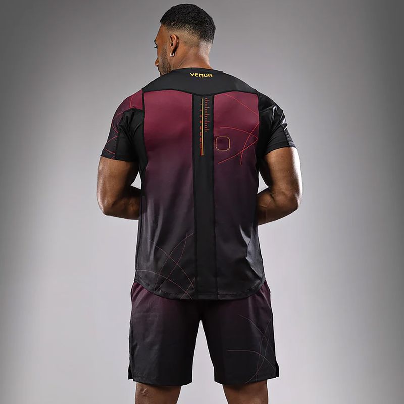 Pánske tréningové tričko Venum Tactical XT black/burgundy/gold 4