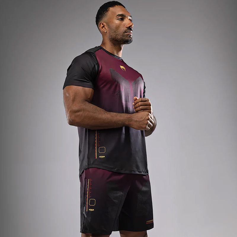 Pánske tréningové tričko Venum Tactical XT black/burgundy/gold 5