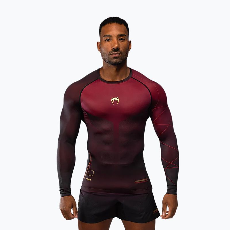 Pánske tréningové chrániče Venum Tactical XT Rashguards black/burgundy/gold
