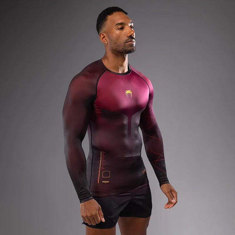 Pánske tréningové chrániče Venum Tactical XT Rashguards black/burgundy/gold 3