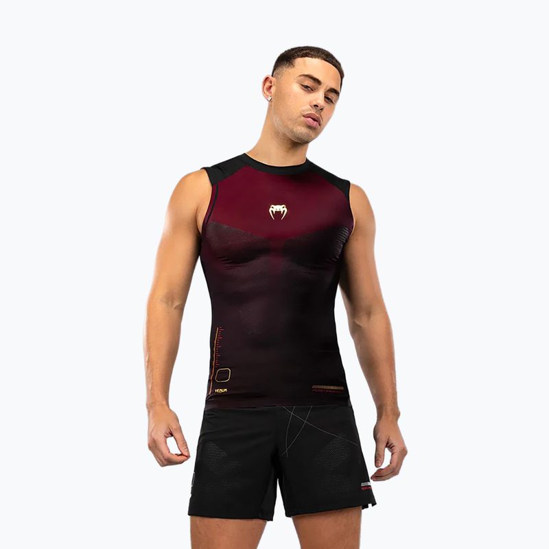 Pánske tréningové tričko Venum Tactical XT 05522  Rashguards black/burgundy/gold 2