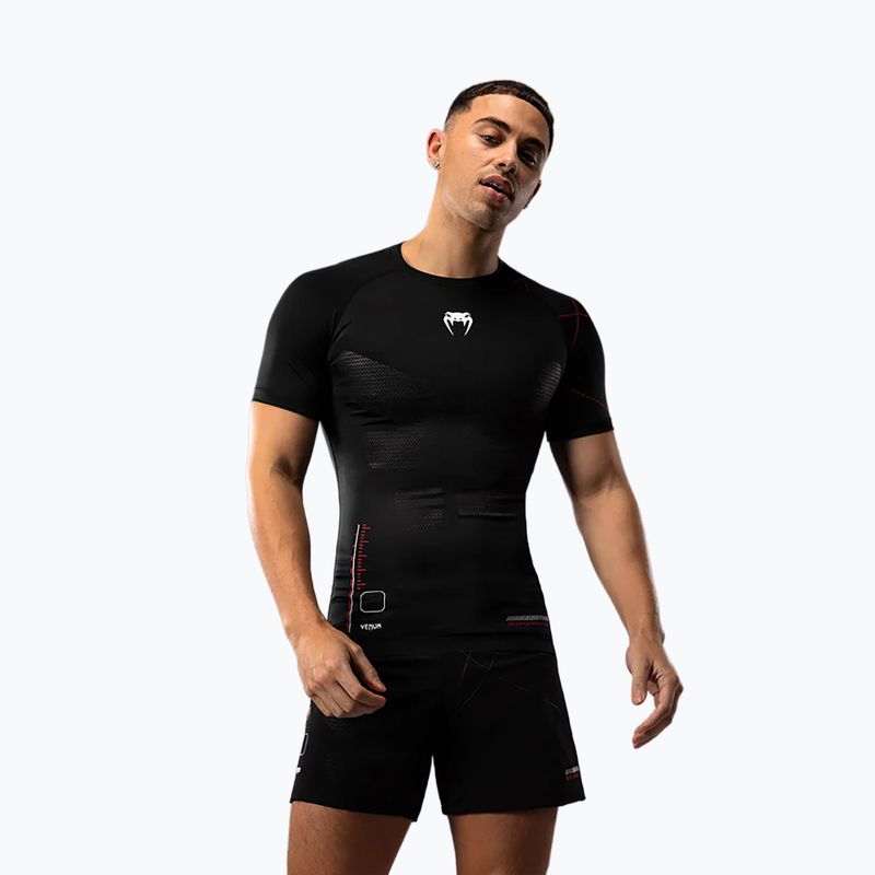 Pánske tréningové tričko Venum Tactical XT Rashguards black/fire red 2
