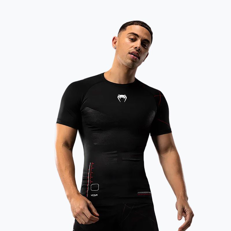 Pánske tréningové tričko Venum Tactical XT Rashguards black/fire red