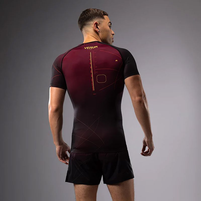 Pánske tréningové tričko Venum Tactical XT Rashguards black/burgundy/gold 2