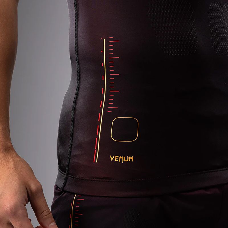 Pánske tréningové tričko Venum Tactical XT Rashguards black/burgundy/gold 6