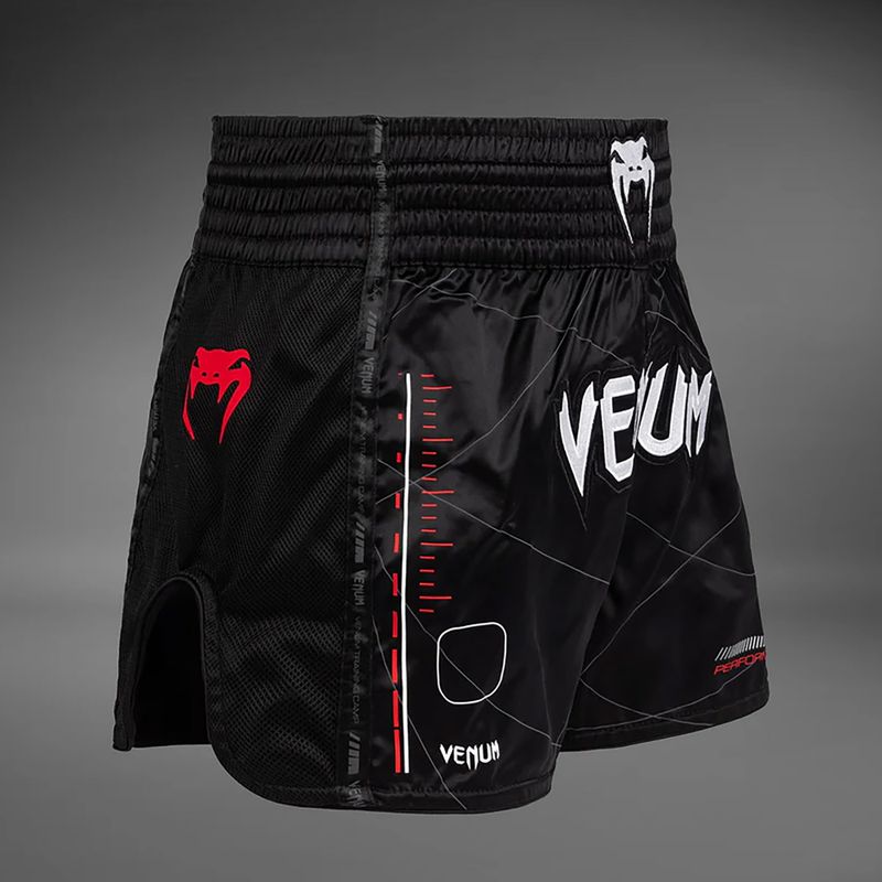 Pánske tréningové šortky Venum Tactical XT Muay Thai black/fire red 4