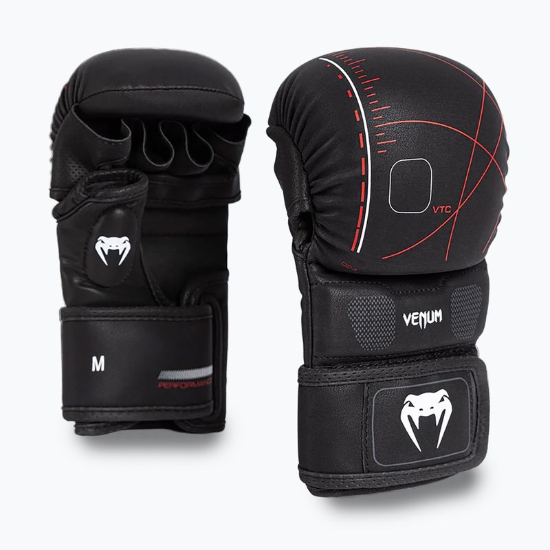 Sparingové rukavice Venum Tactical XT black/fire red