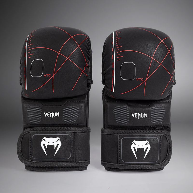 Sparingové rukavice Venum Tactical XT black/fire red 3