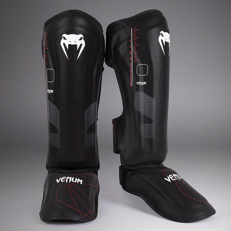 Dámske chrániče holennej kosti a chodidla Venum Tactical XT Shinguards black/fire red 2