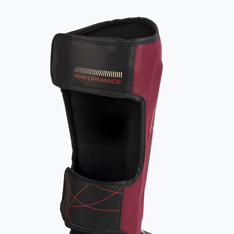 Dámske chrániče holennej kosti a chodidla Venum Tactical XT Shinguards black/burgundy/gold 5