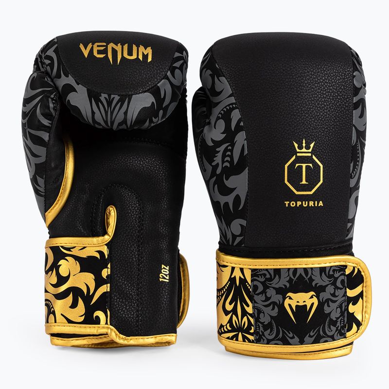 Boxerské rukavice Venum x Ilia Topuria Unmatched black/gold 2
