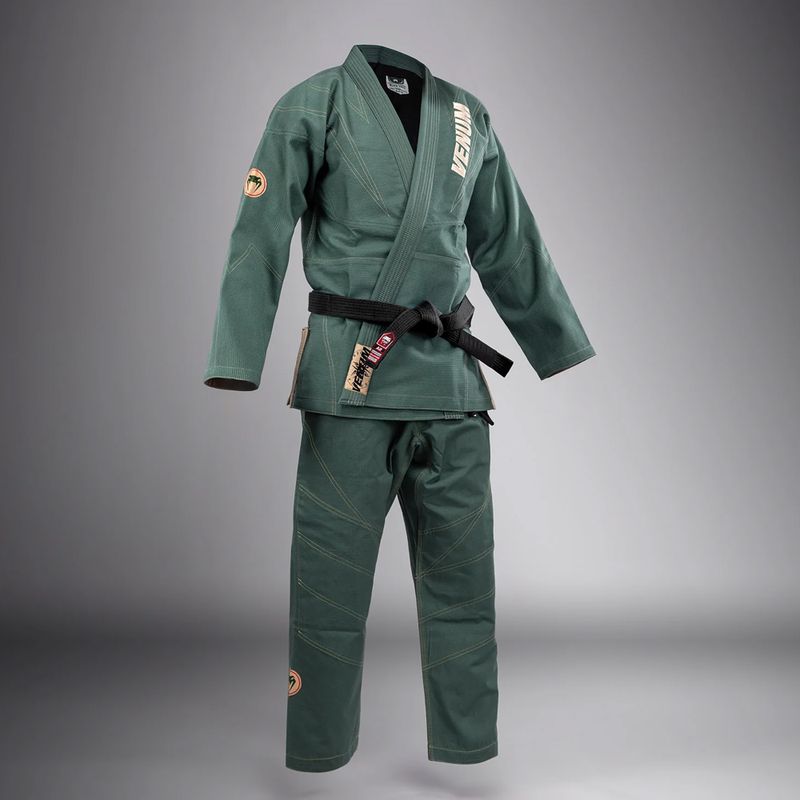 GI for Brazilian jiu-jitsu Venum Elite 5.0 forest green 3