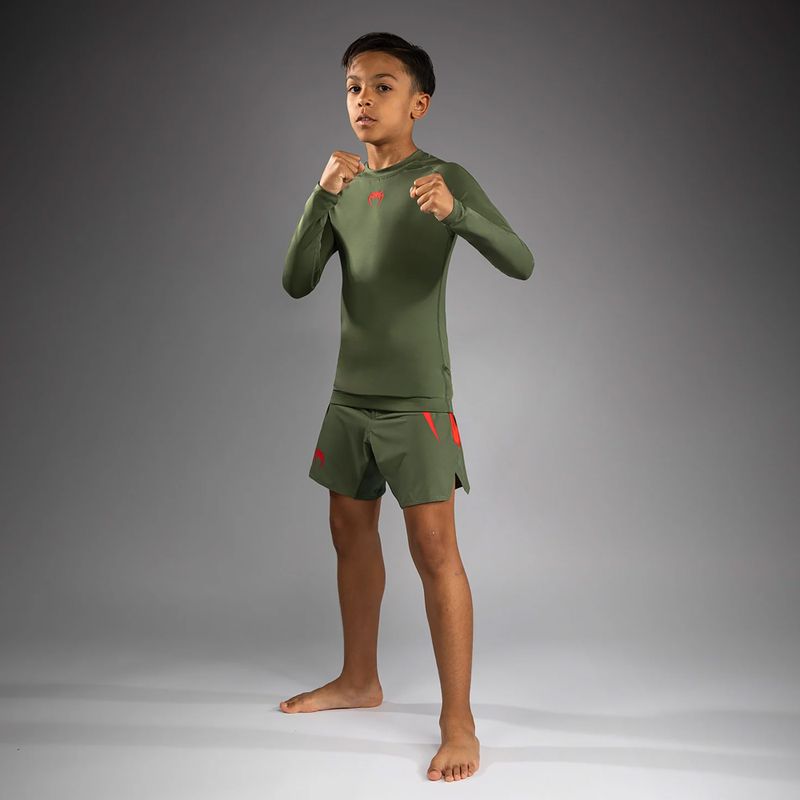 Longsleeve प्रशिक्षणात्मक बालक Venum Contender Rashguards Jr खाकी 2
