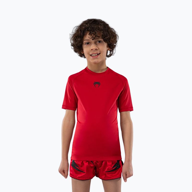 Detské tréningové tričko Venum Contender Rashguards Jr cherry red