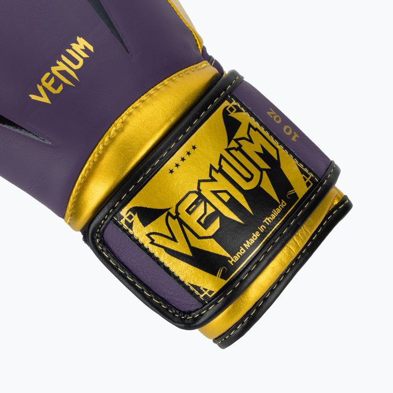 Venum Giant 3.0 tmavo fialové/zlaté boxerské rukavice 6