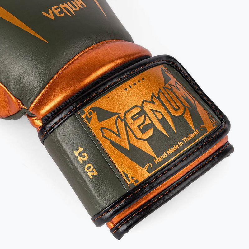 Venum Giant 3.0 khaki/bronzové boxerské rukavice 3
