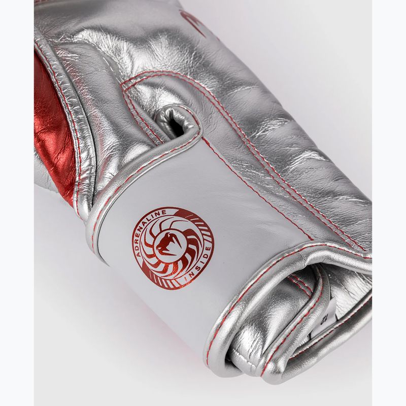 Venum Giant 3.0 červené/strieborné boxerské rukavice 5