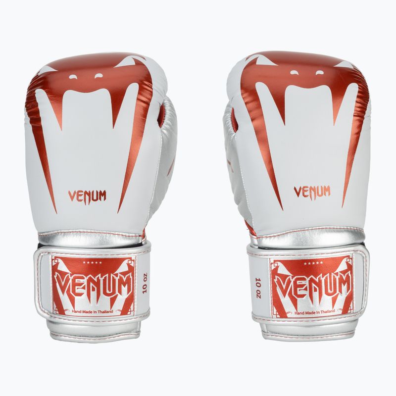 Venum Giant 3.0 červené/strieborné boxerské rukavice 2