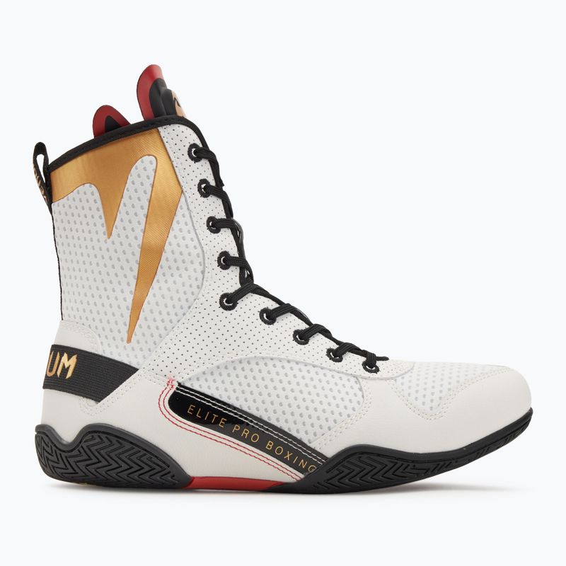 Venum Elite Boxerské topánky ice/gold logo 2