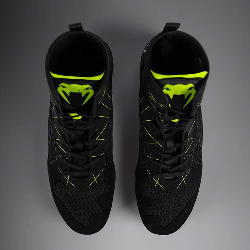 Pánske boxerské topánky Venum Training Camp 4.0 black/neo green 12