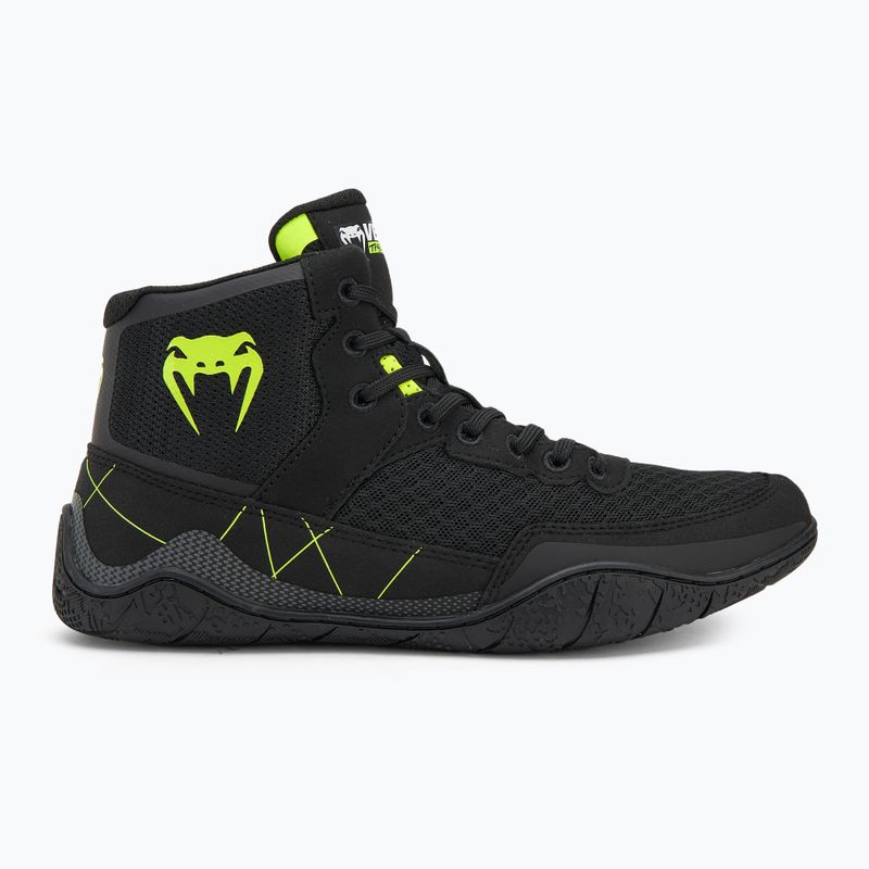 Boxerské topánky Venum Training Camp 4.0 Wrestling black/neo green 2