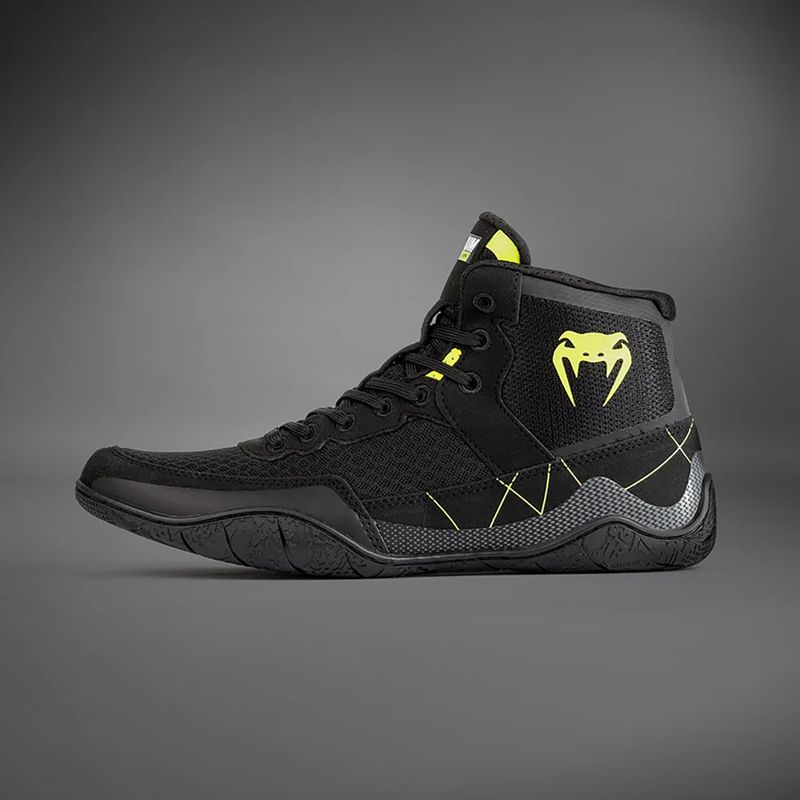 Boxerské topánky Venum Training Camp 4.0 Wrestling black/neo green 3