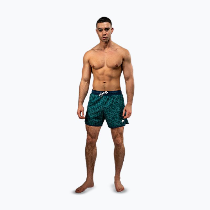 Pánske tréningové šortky Venum Echo Board deep ocean blue/emerald green 2