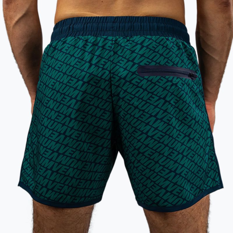 Pánske tréningové šortky Venum Echo Board deep ocean blue/emerald green 7