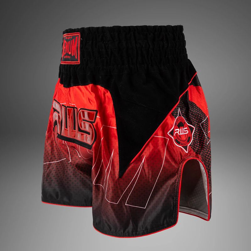 Pánske tréningové šortky Venum x RWS 2.0 Muay Thai black/red 2