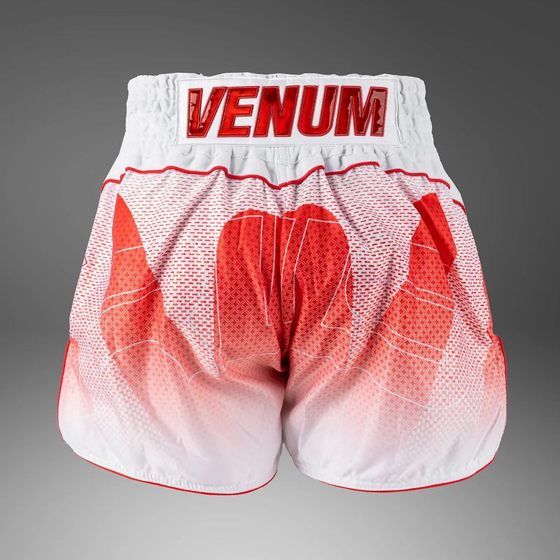 Pánske tréningové šortky Venum x RWS 2.0 Muay Thai white/red 2